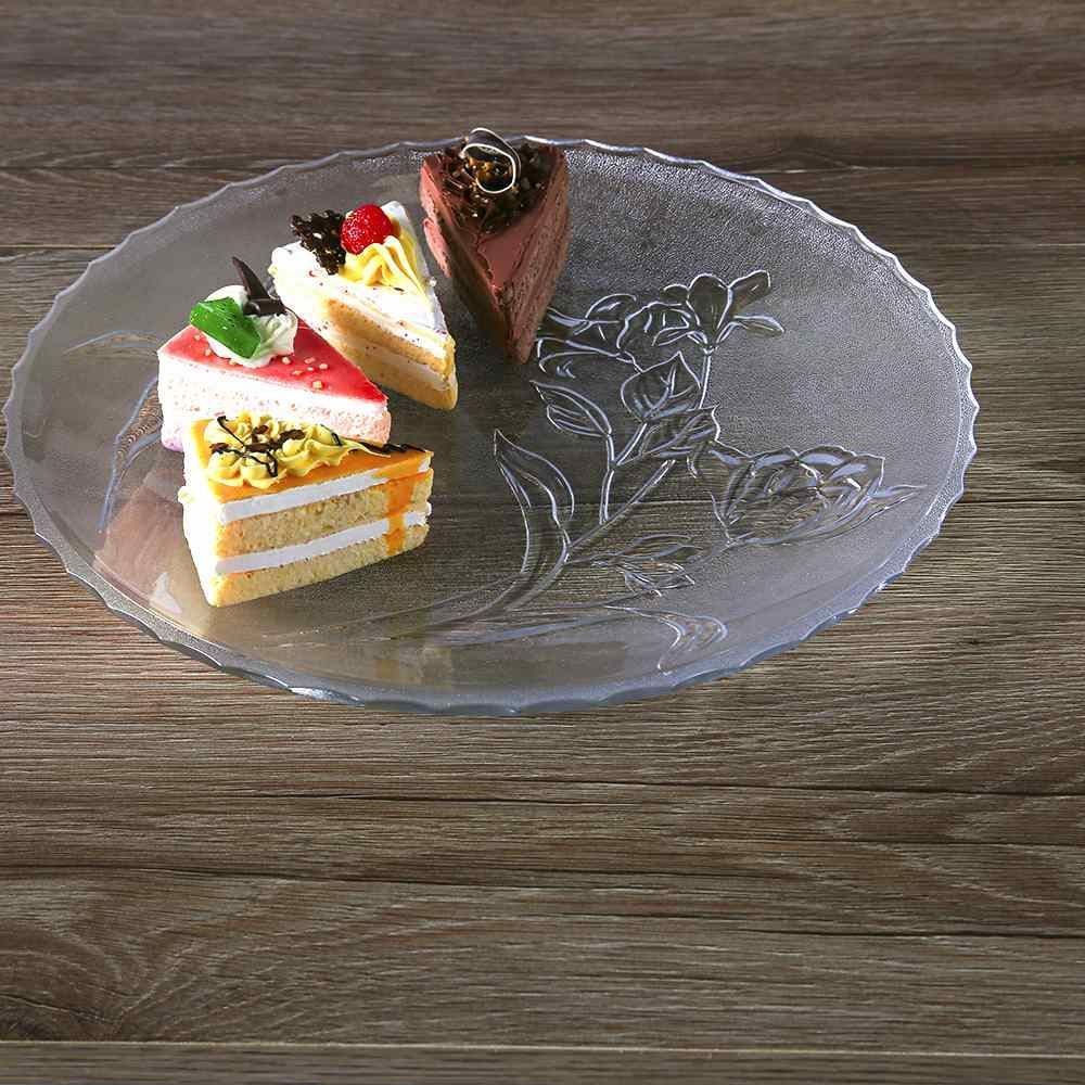 Prato De Bolo Bella Fiore Havan Casa 30 Cm - Transparente