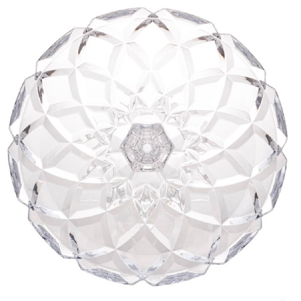 Prato De Bolo Com Pé Deli Diamond Lyor 30Cm - Cristal