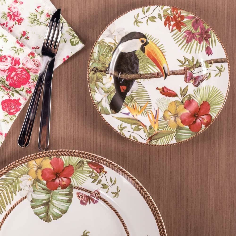 Prato De Sobremesa Alleanza De Cerâmica  - Tropico