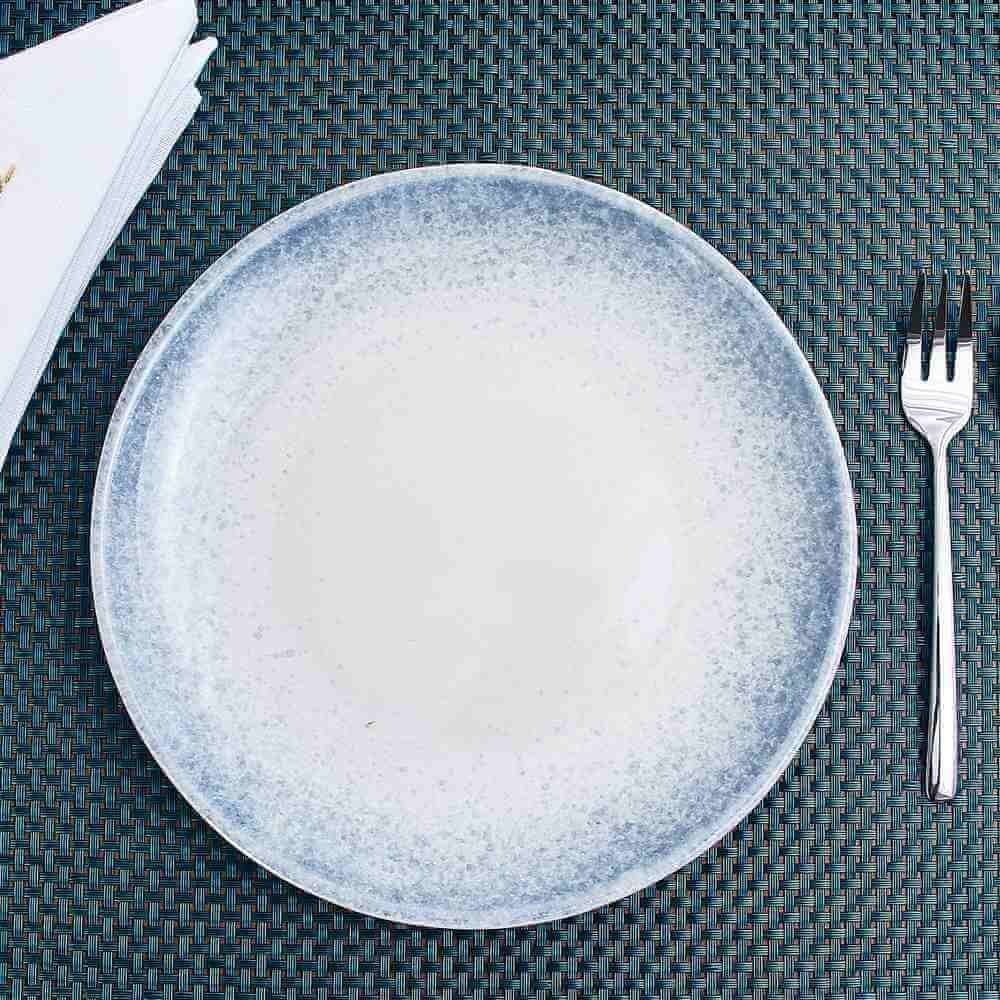 Prato De Sobremesa Ivy Azul Havan Casa 21Cm - Cerâmica