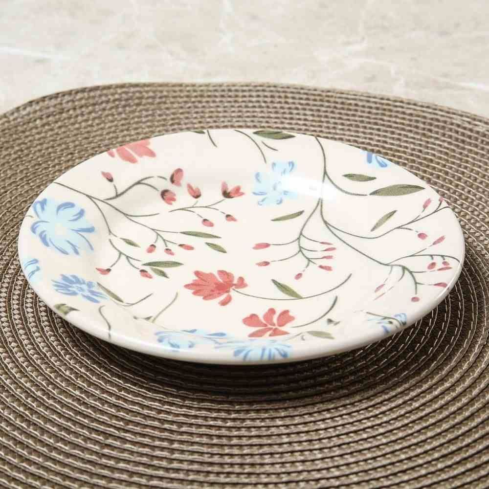Prato De Sobremesa Mary Biona By Havan Casa 18Cm - Cerâmica Floral 