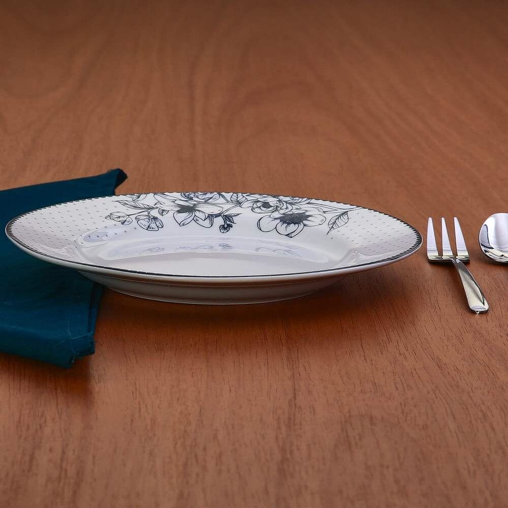 Prato De Sobremesa Porcelana Jasmine Havan Casa 20Cm - Estampado