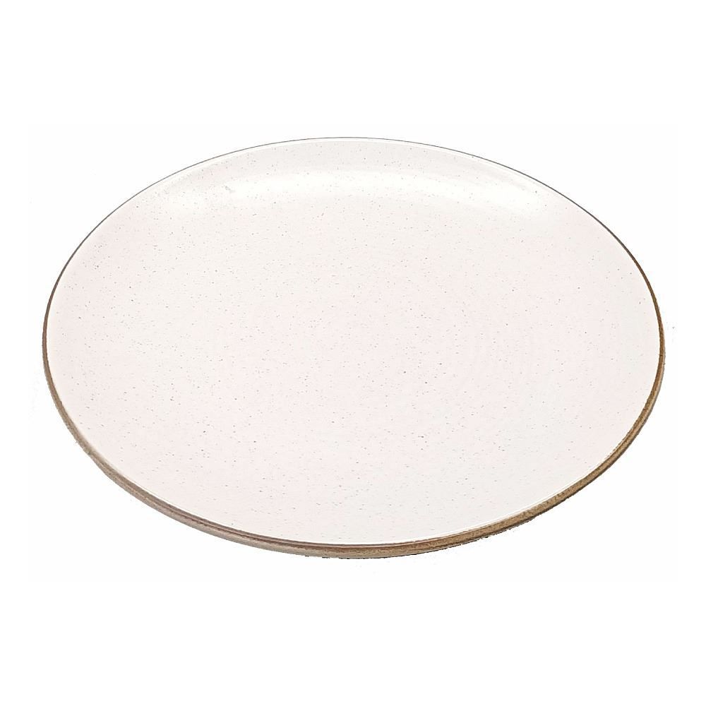 Prato de Sobremesa Wave Naturalle 21Cm Havan Casa - Bege Fosco