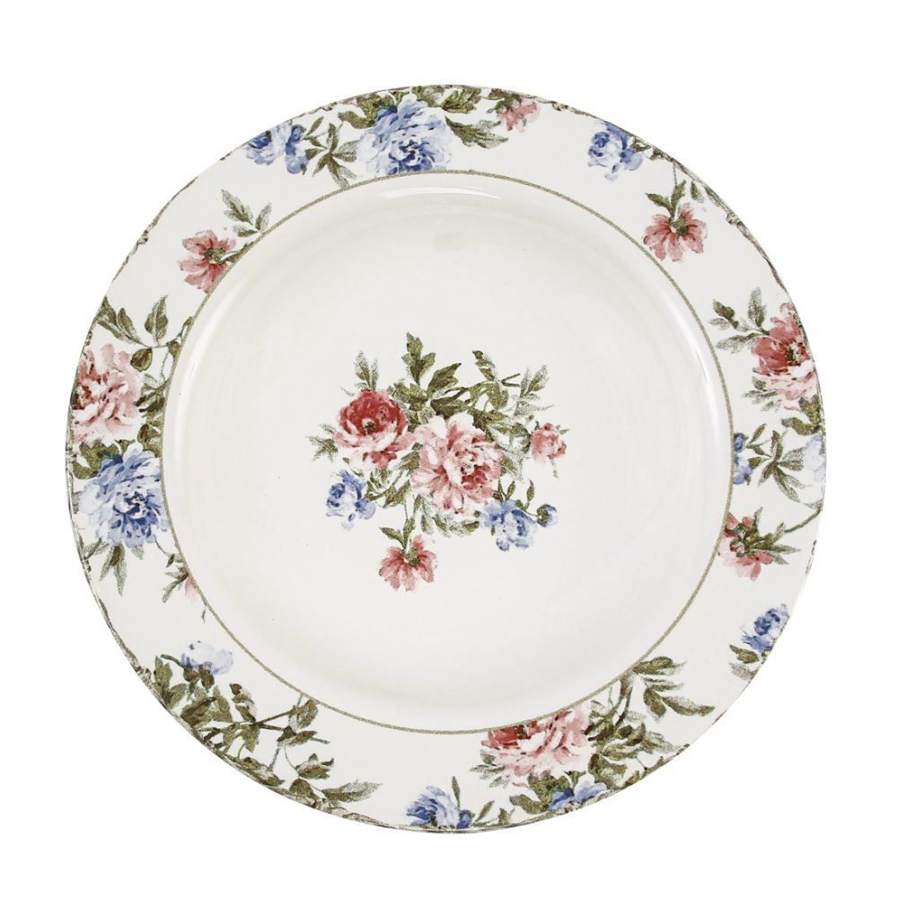 Prato Fundo Cerâmica Romântica 2 Havan Casa By Alleanza - 24,5 cm