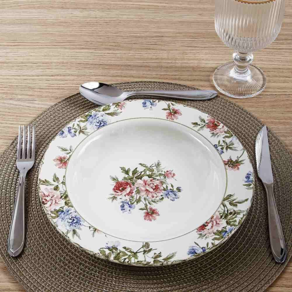 Prato Fundo Cerâmica Romântica 2 Havan Casa By Alleanza - 24,5 cm