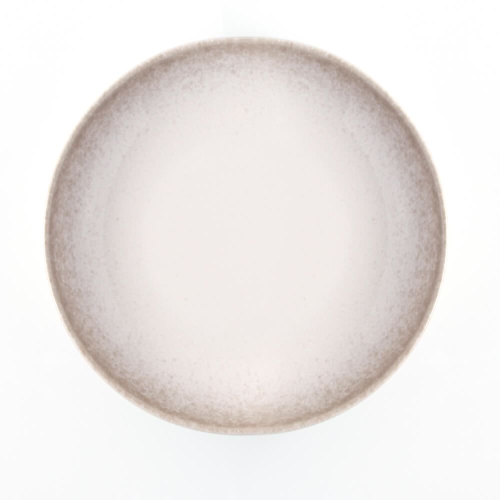 Prato Fundo Ivy Bege Havan Casa 21,5Cm - Cerâmica