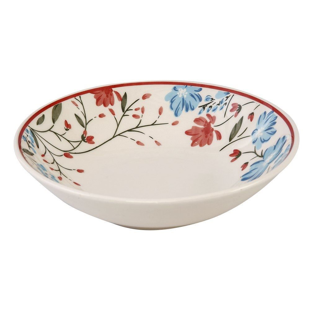 Prato Fundo Mary Biona By Havan Casa 20,5Cm - Cerâmica Floral 