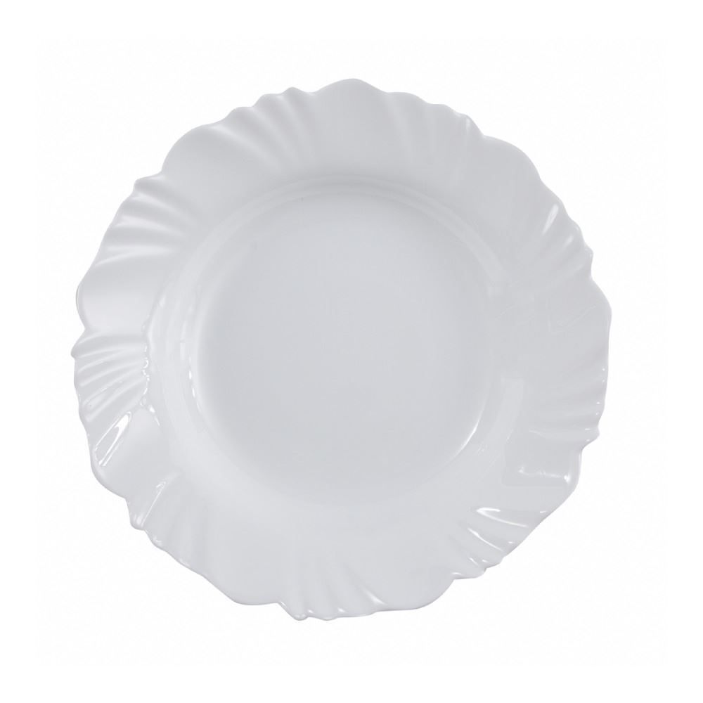 Prato Fundo Opaline Pétala Nadir 23,5Cm - Branco