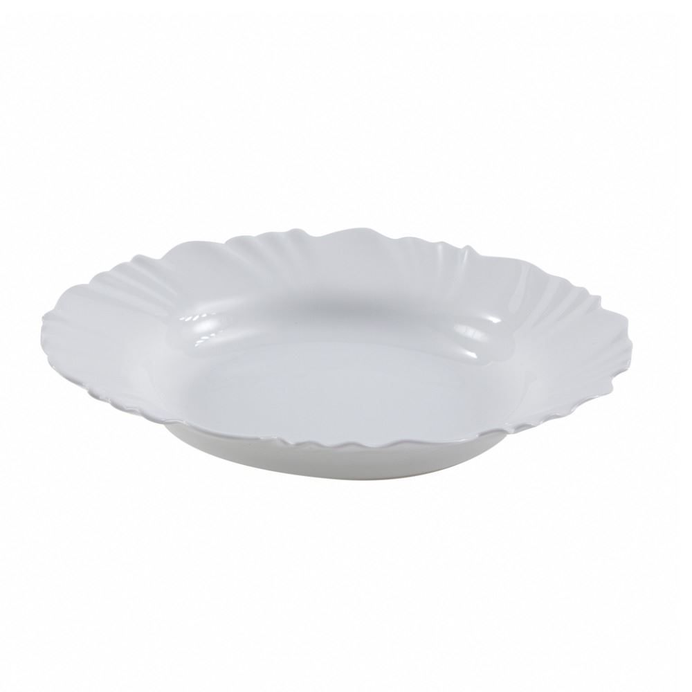 Prato Fundo Opaline Pétala Nadir 23,5Cm - Branco