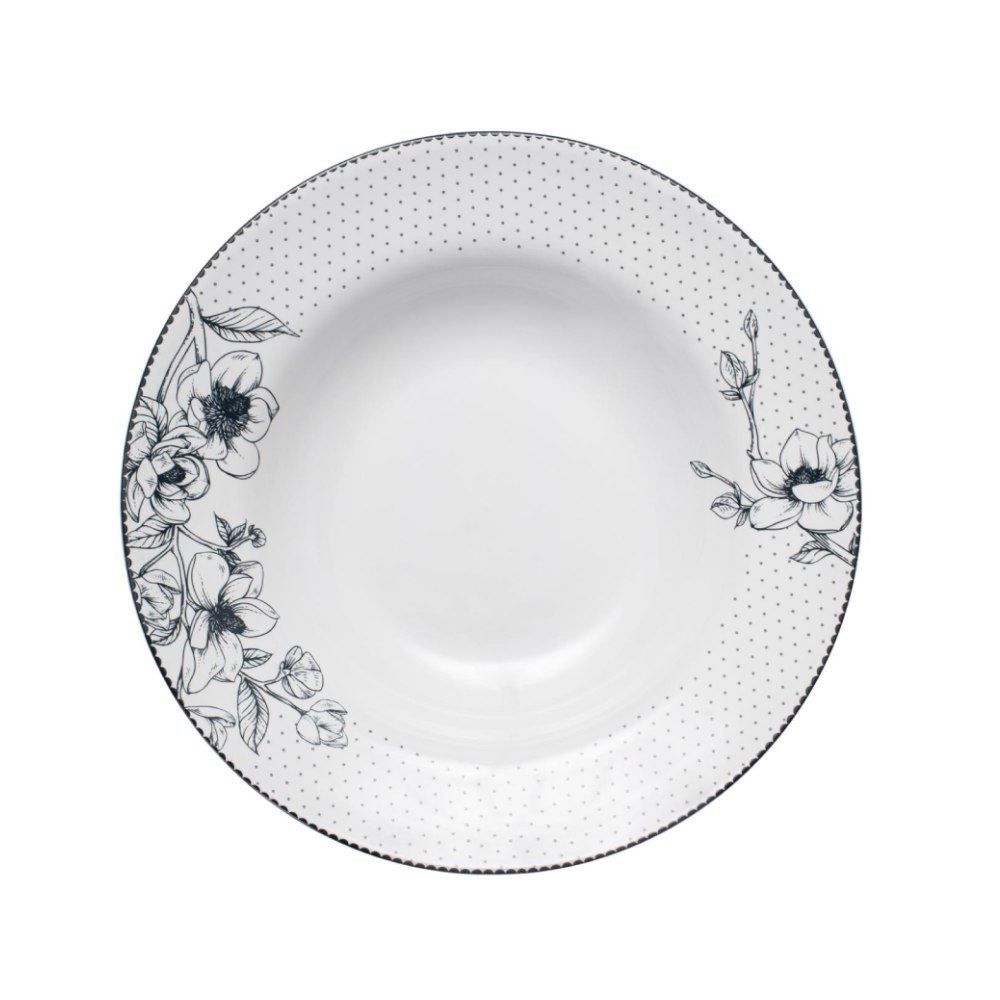 Prato Fundo Porcelana Jasmine Havan Casa 23Cm - Estampado
