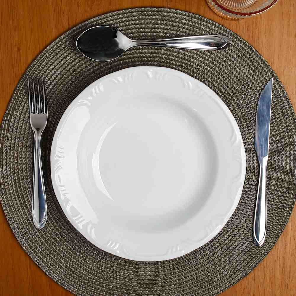 Prato Fundo De Porcelana Pomerode Schmidt 23 Cm - Branco