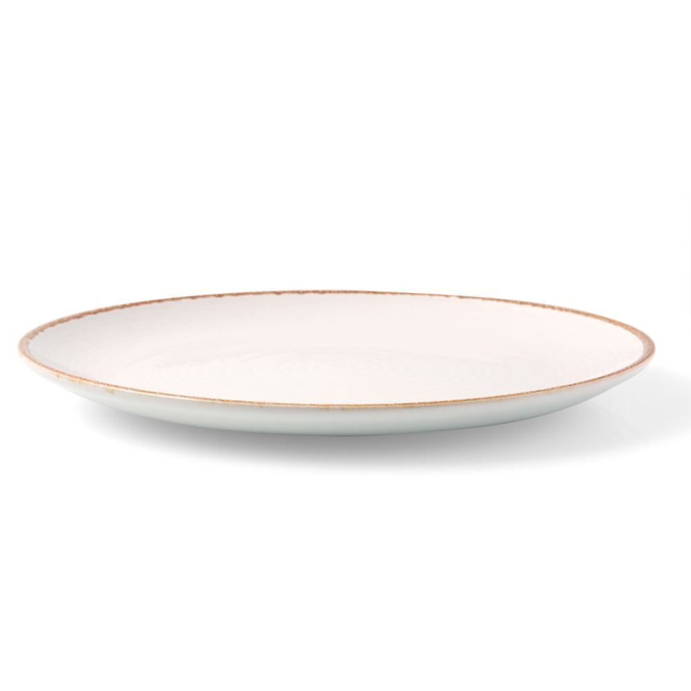 Prato Raso Cerâmica Wave Havan Casa 27Cm - Bege Brilhoso