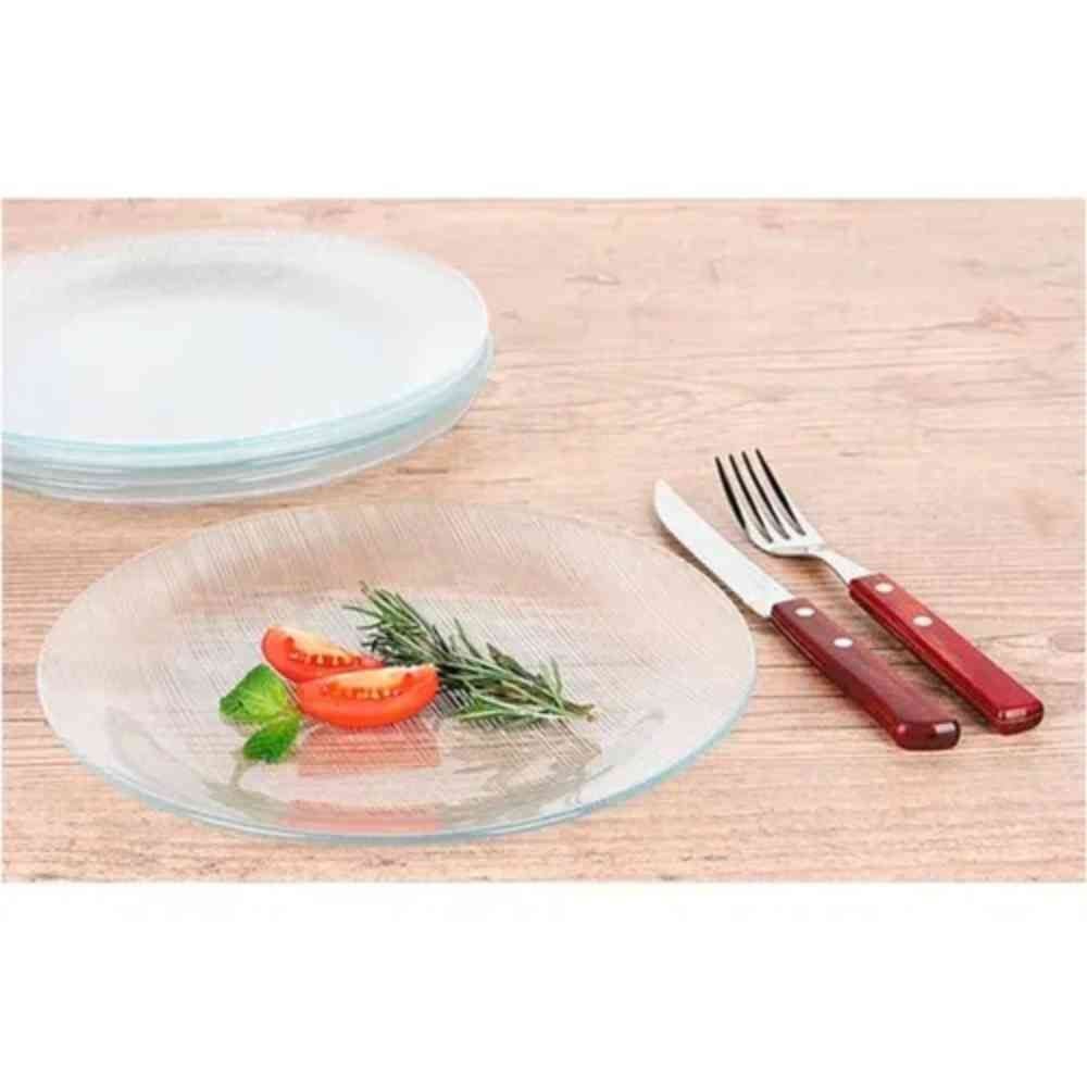 Prato Raso Diamante Duralex Vidro 23Cm  - Transparente