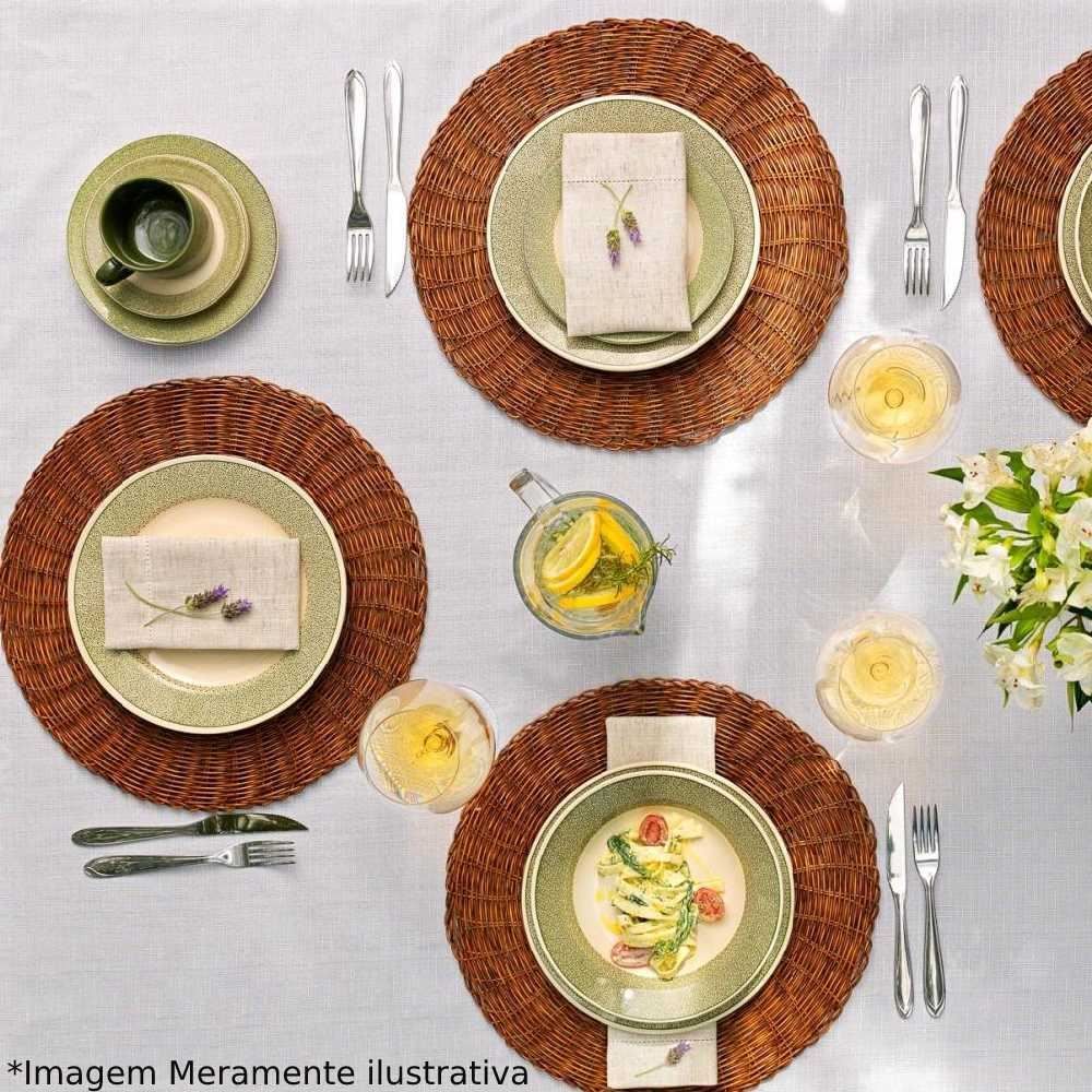 Prato Raso Donna Poppis Biona 24Cm - Verde E Branco