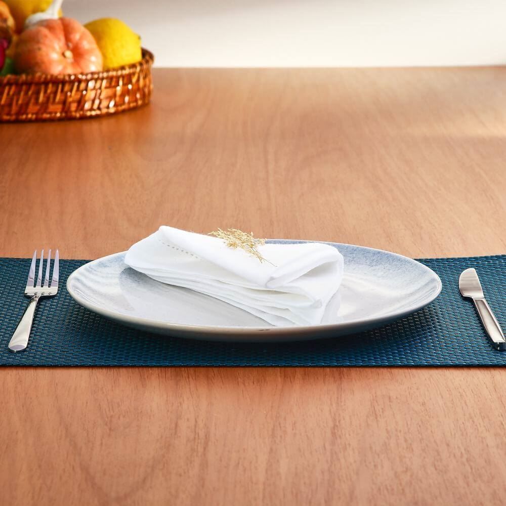 Prato Raso Ivy Azul Havan Casa 27Cm - Cerâmica