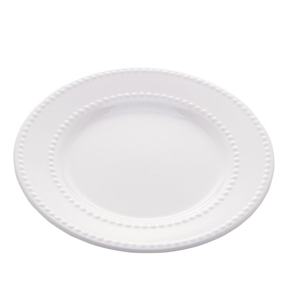 Prato Raso Lyor New Bone Pearl 27Cm - Porcelana