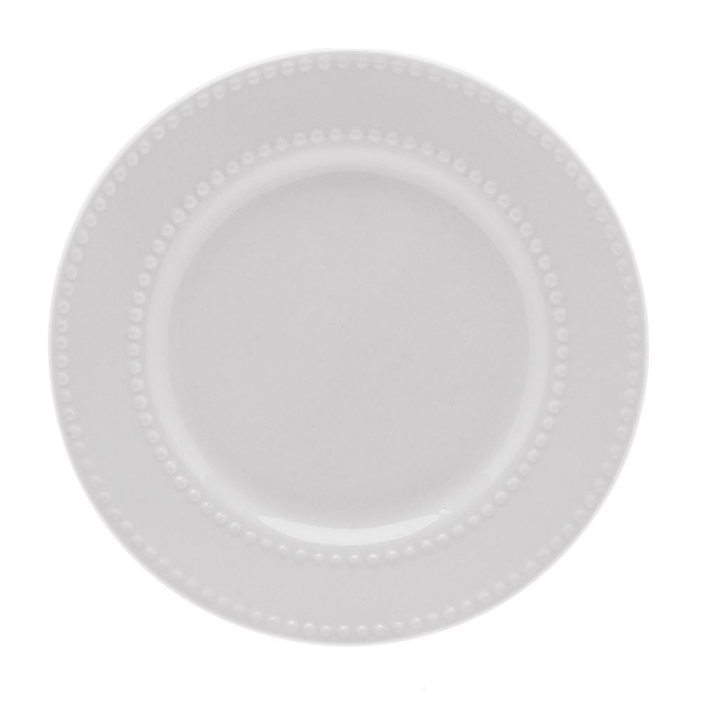 Prato Raso Lyor New Bone Pearl 27Cm - Porcelana