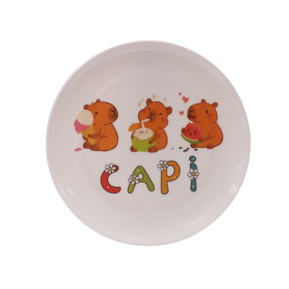 Prato Raso Melamina Capivara Havan Casa - 20Cm