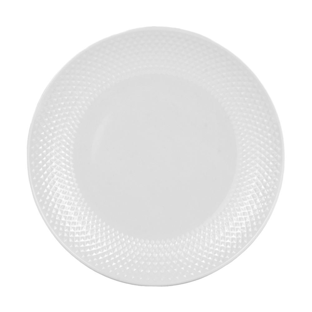 Prato Raso Melamina Diamond Havan Casa 28Cm - Branco