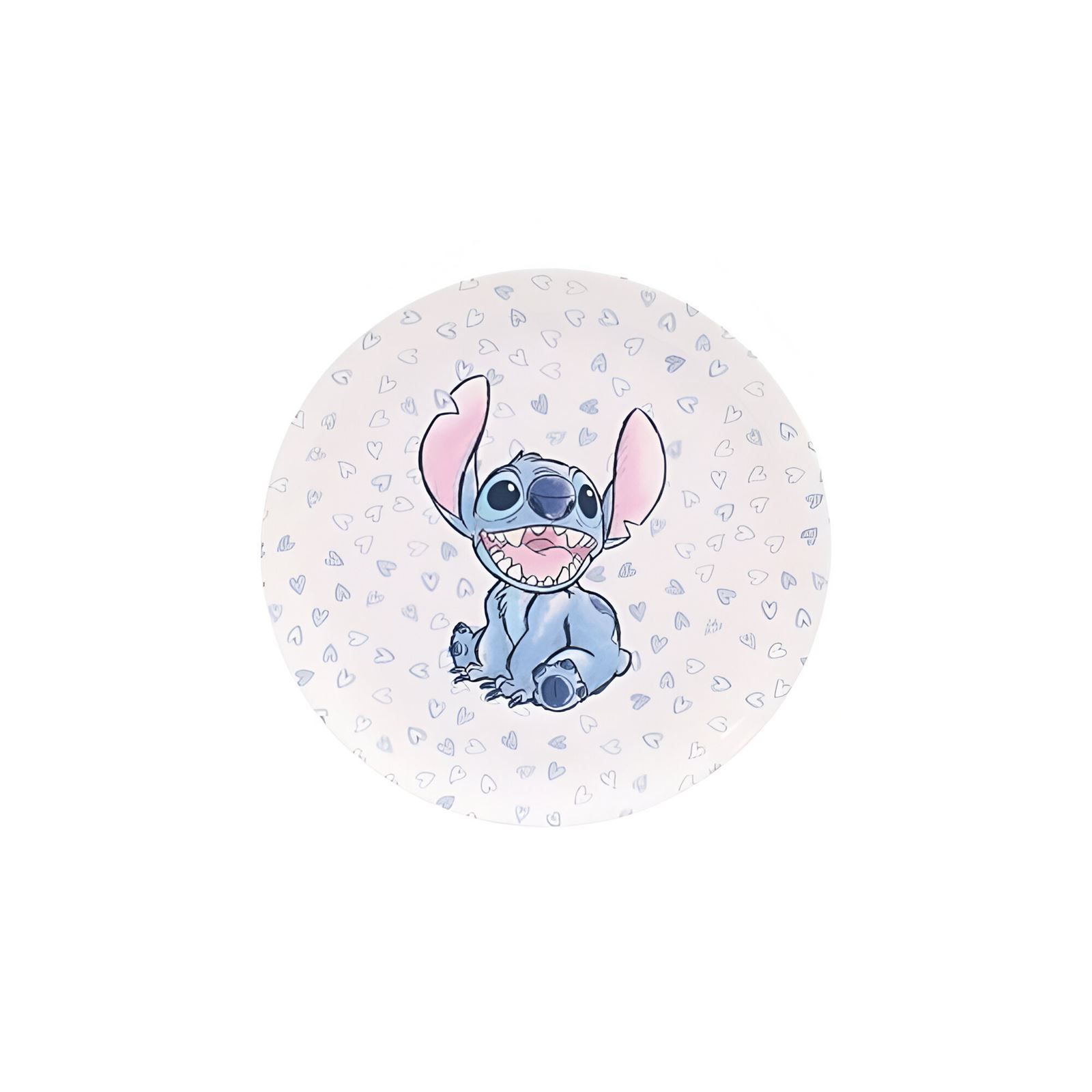 Prato Raso Melamina Disney 20,2Cm - Stitch Coração