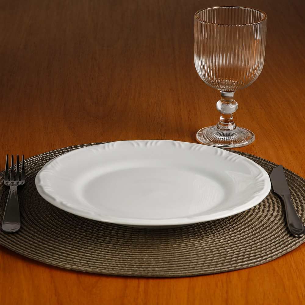 Prato Raso Porcelana Pomerode Schmidt 26 Cm - Branco