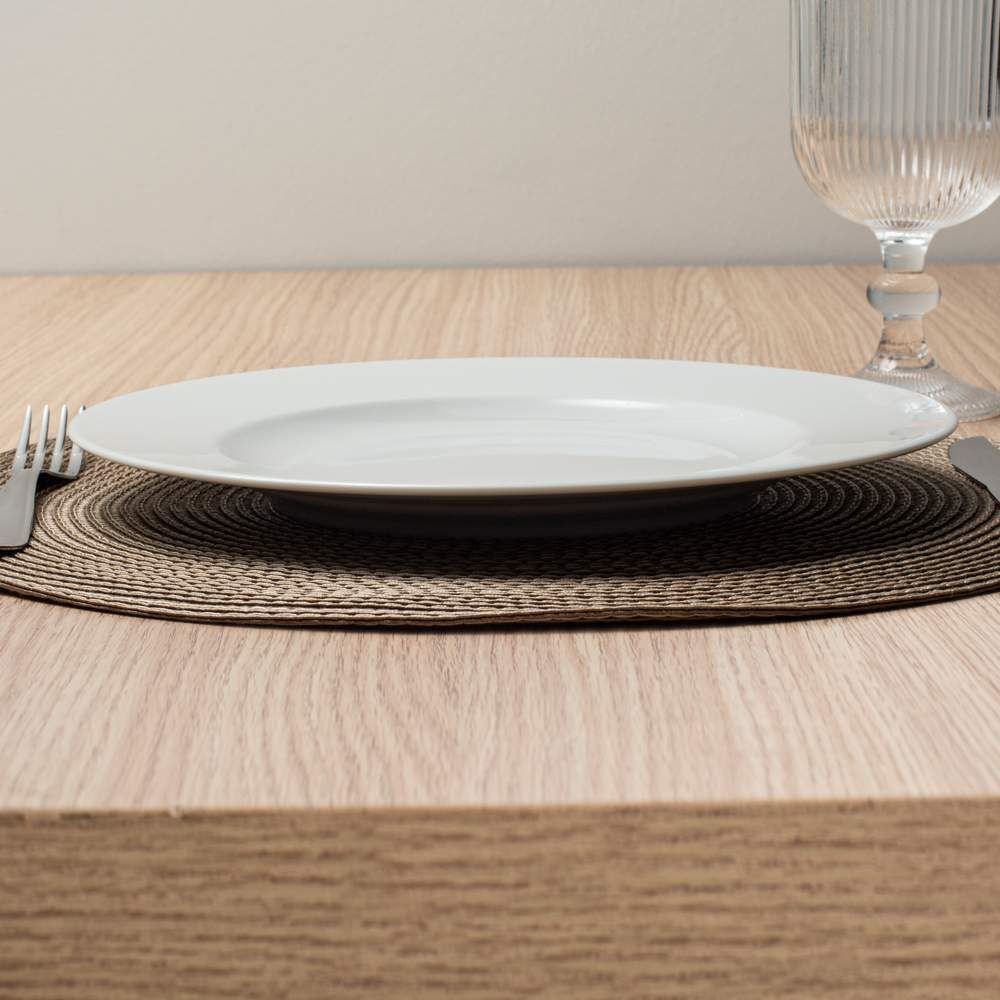 Prato Raso Maria Augusta Tramontina De Porcelana 27Cm - Porcelana Branca