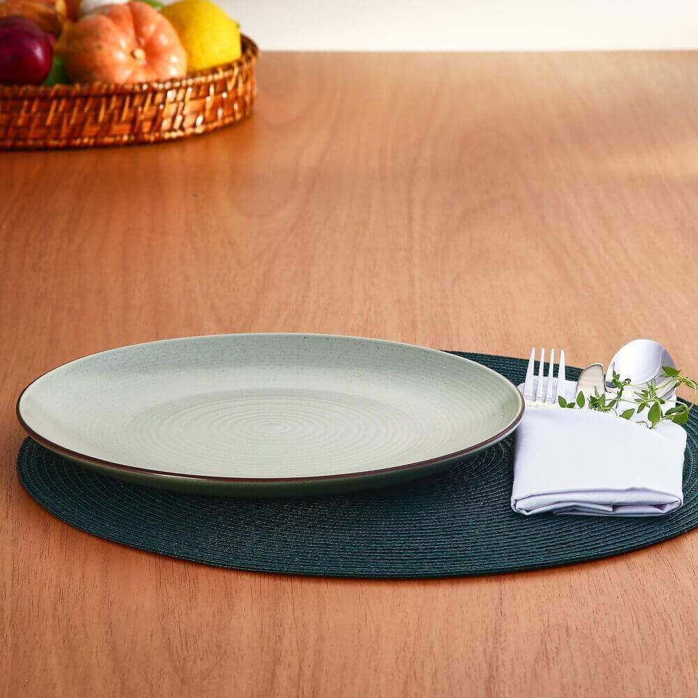 Prato Raso Wave Havan Casa 27Cm - Verde Fosco