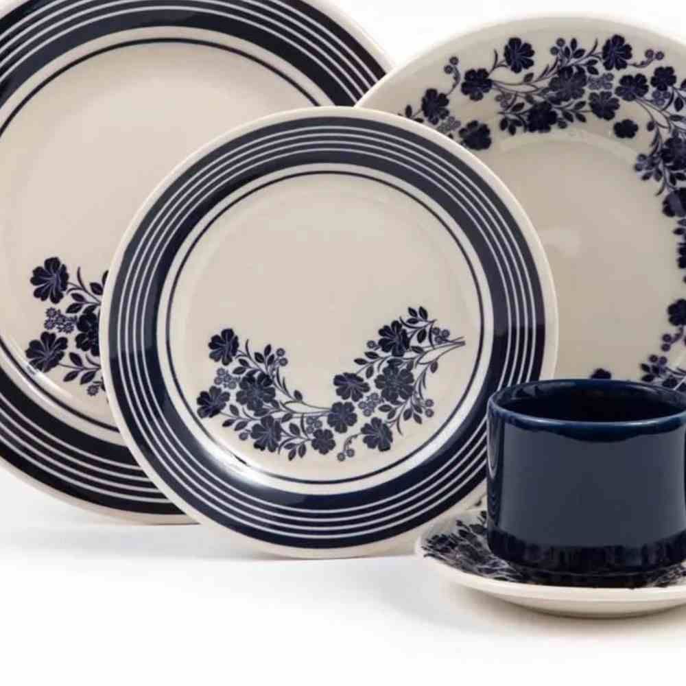 Prato Sobremesa Donna Nina Havan Casa 18Cm - Marinho