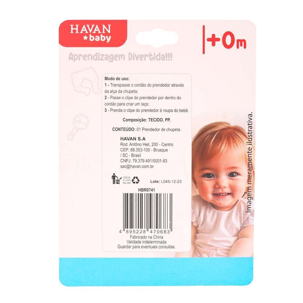 Prendedor De Chupeta Havan Baby - Ursa