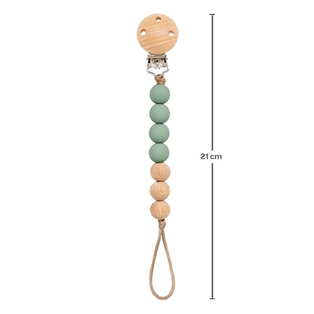 Prendedor De Chupeta Silicone E Bambu - Buba