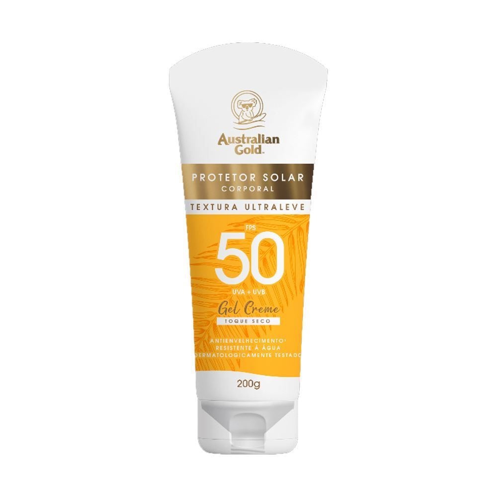 Protetor Solar Corporal Gel Creme Fps 50 Australian Gold - 200g