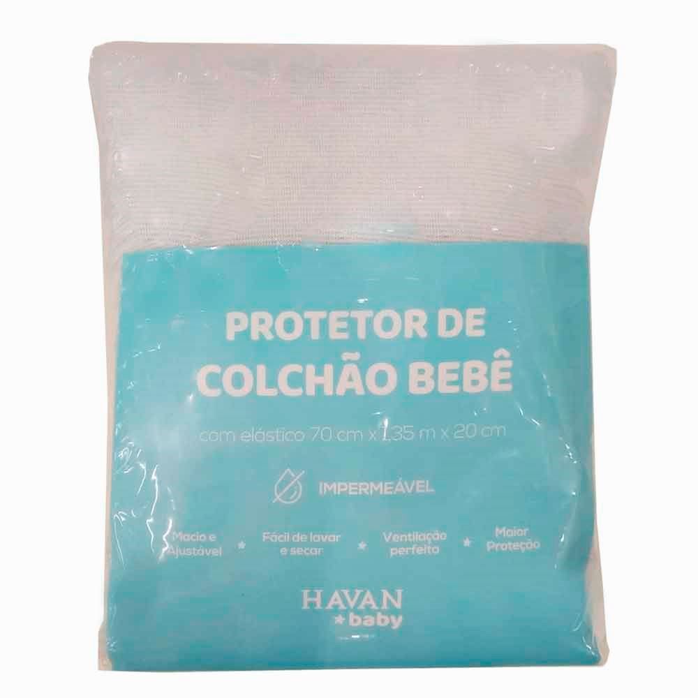 Protetor De Colchão Bebê Com Elástico - Branco