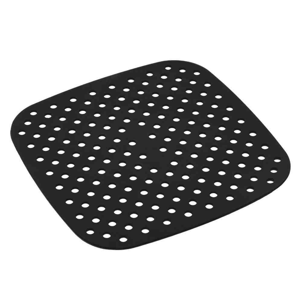 Protetor Quadrado Air Fryer Silicone Lyor 18,5Cm - Preto
