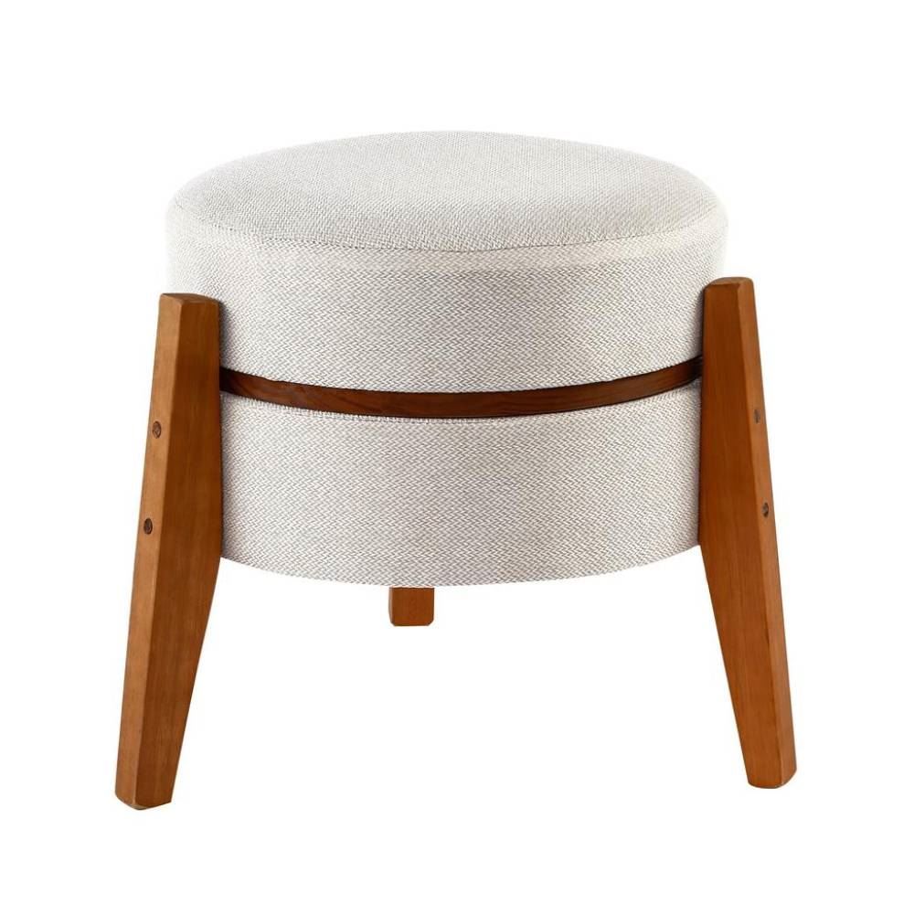 Puff Multiuso Jakarta 39X41 Cm Havan Casa - Marfim