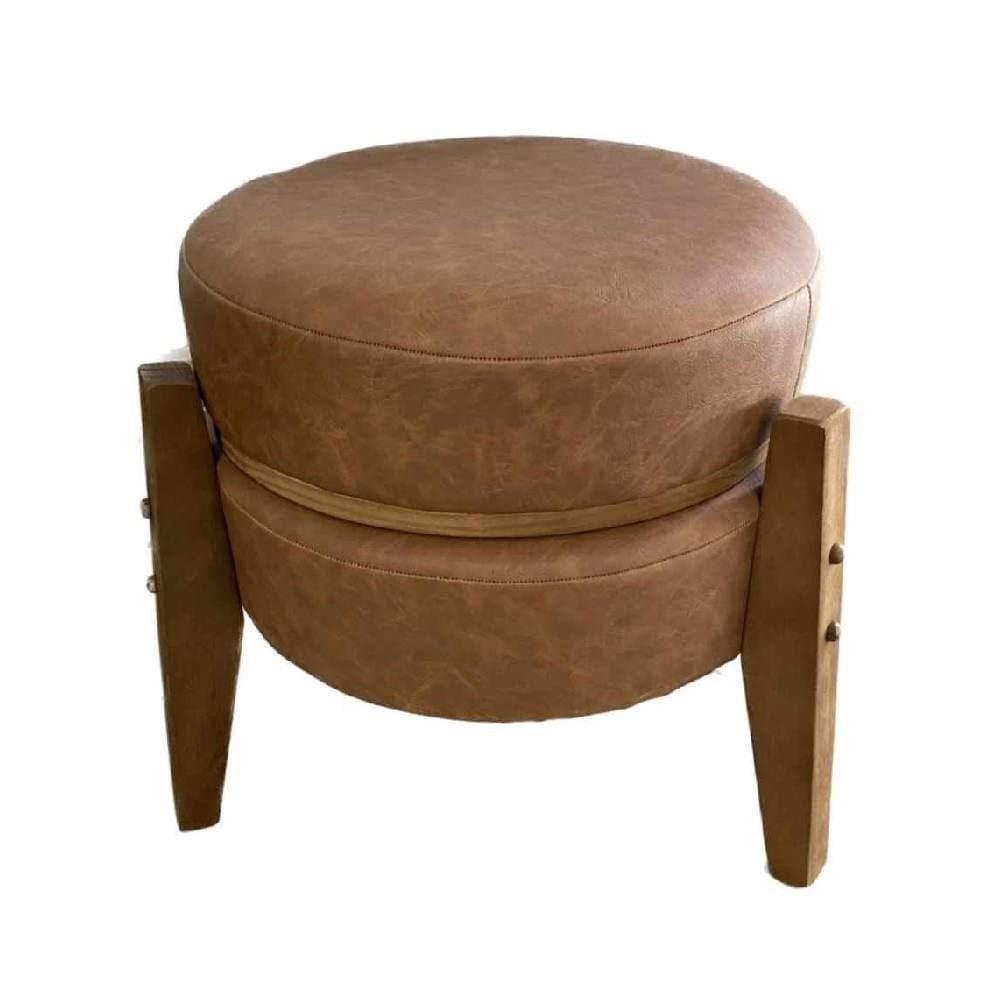 Puff Multiuso Jakarta 39X41 Cm Havan Casa - Marrom