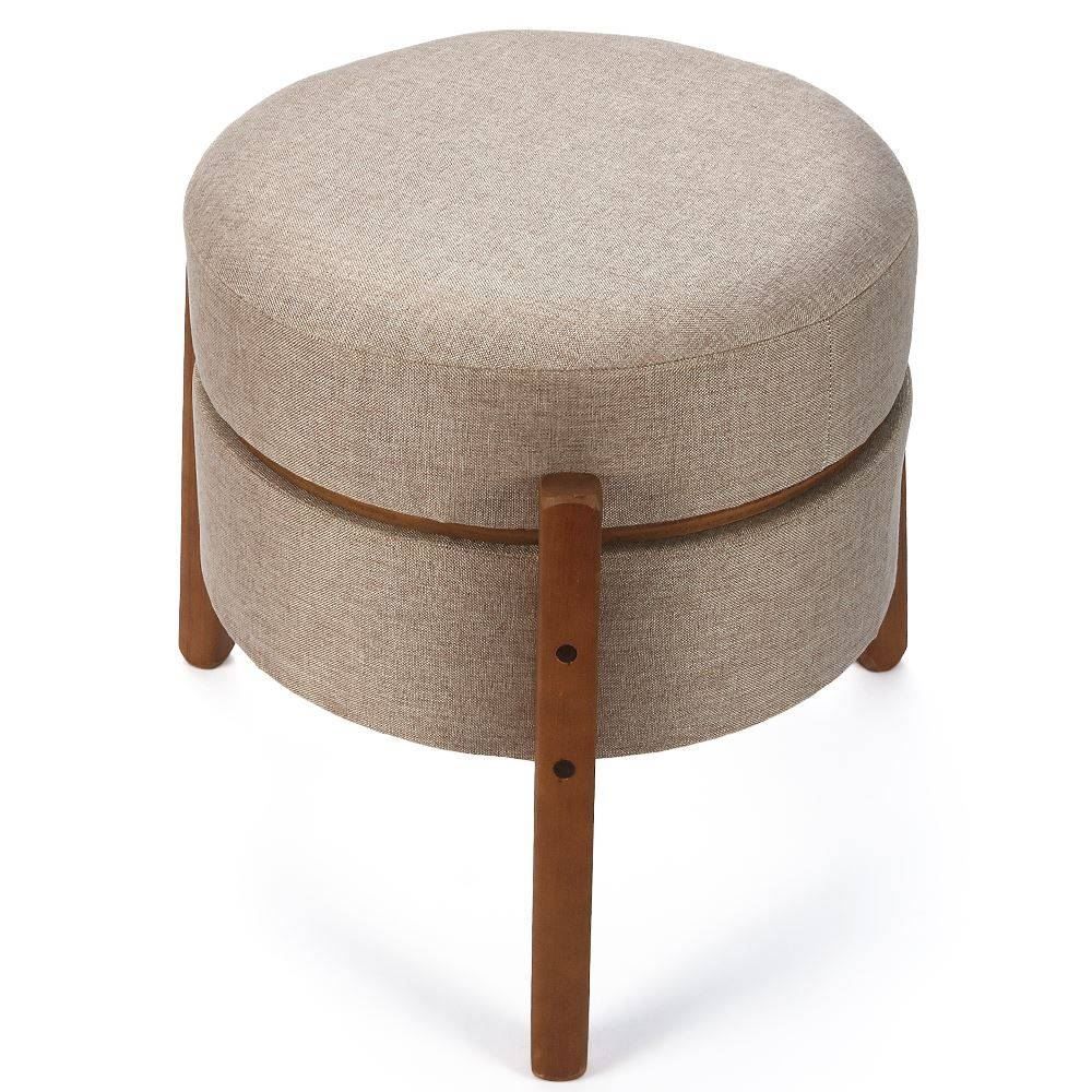 Puff Multiuso Jakarta 39X41 cm Havan Casa - Taupe