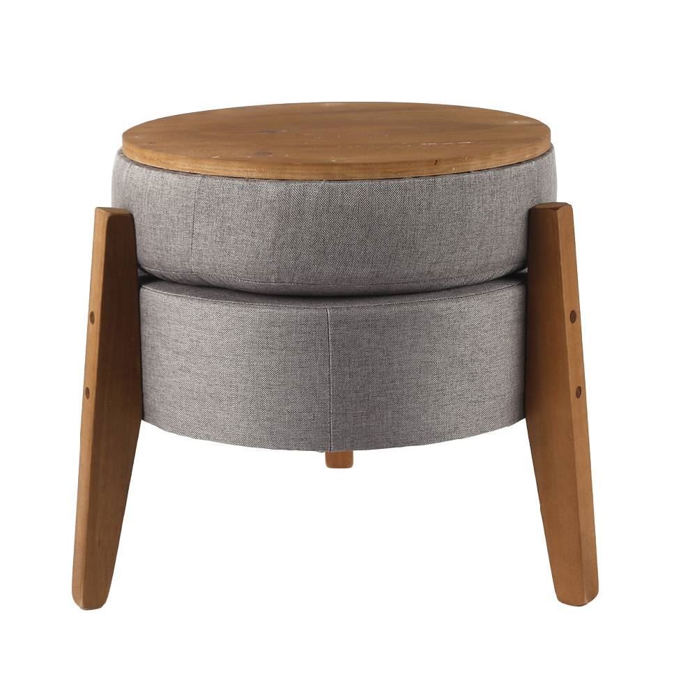 Puff Multiuso Jakarta 39X41 cm Havan Casa - Cinza