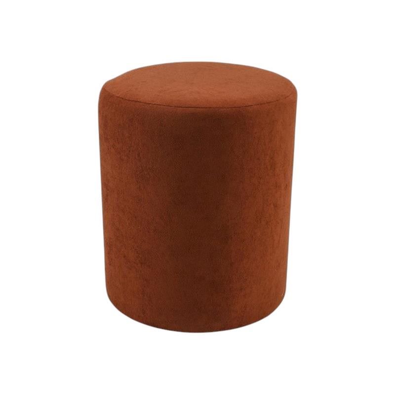 Puff Redondo Tecido Boucle Havan Casa - Terracota