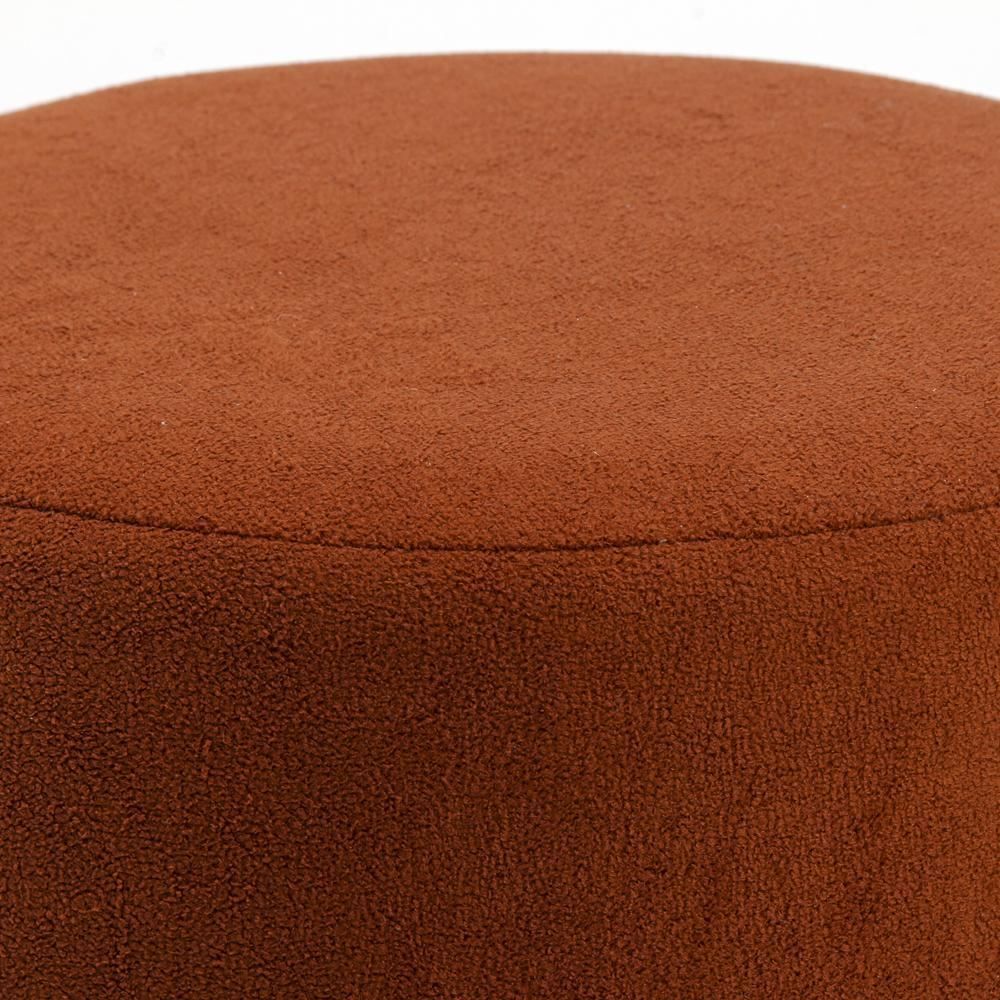 Puff Redondo Tecido Boucle Havan Casa - Terracota