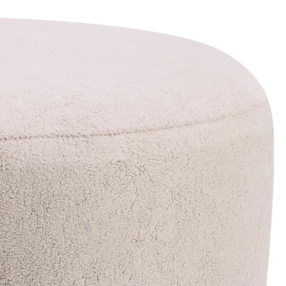 Puff Redondo Tecido Boucle Havan Casa - Camurça