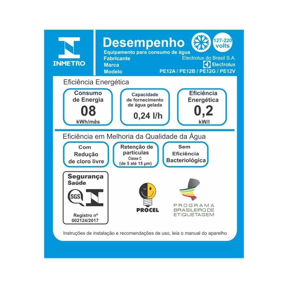 Purificador De Água Electrolux Pure 4X Pe12g - Bivolt