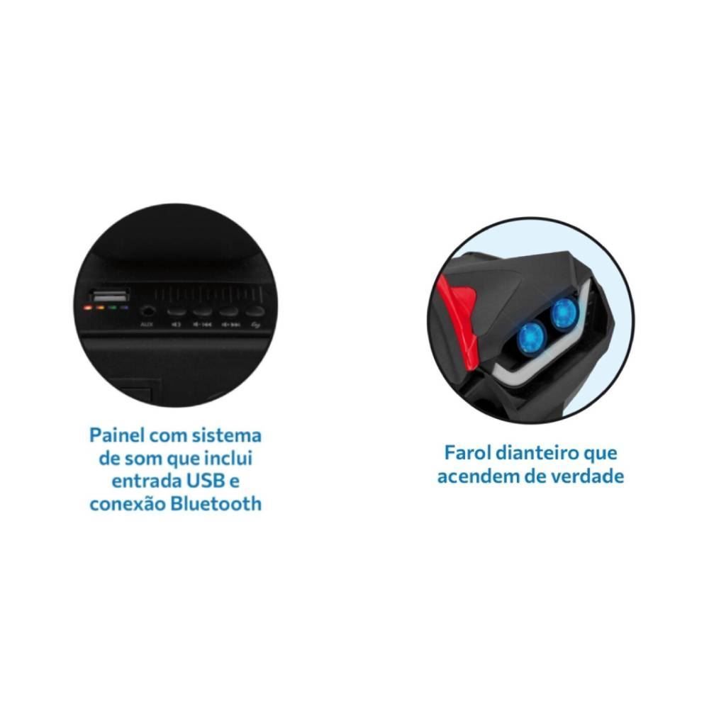 Quadriciclo Elétrico 6V Brinquedos Bandeirante - 2668 - Vermelho