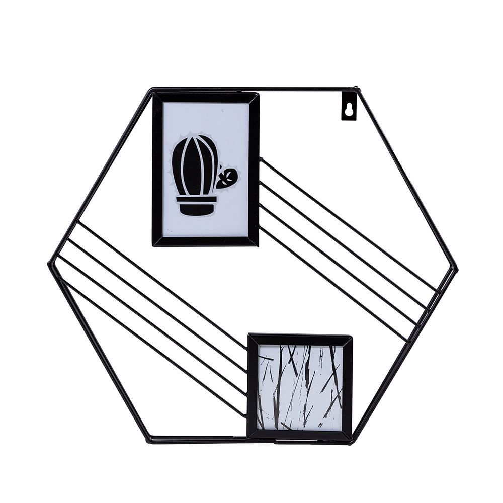 Quadro Decorativo Para Fotos 3,5X41x35cm Yaris - Preto