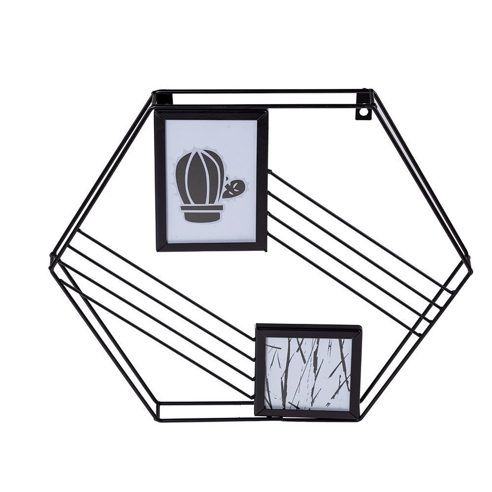 Quadro Decorativo Para Fotos 3,5X41x35cm Yaris - Preto