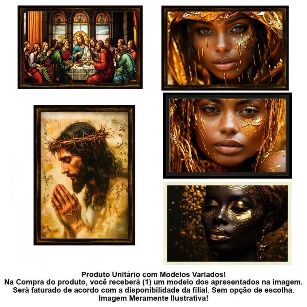 Quadro Decorativo Resinado Moldura 40X60cm Genaro - Sortido