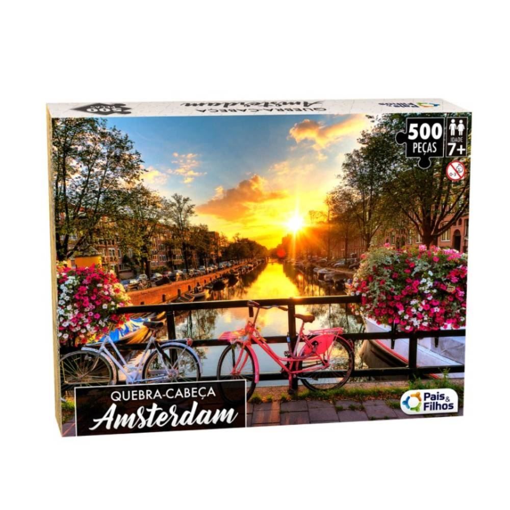 Quebra-Cabeça Amsterdam 500 Pcs Pais & Filhos - 0863