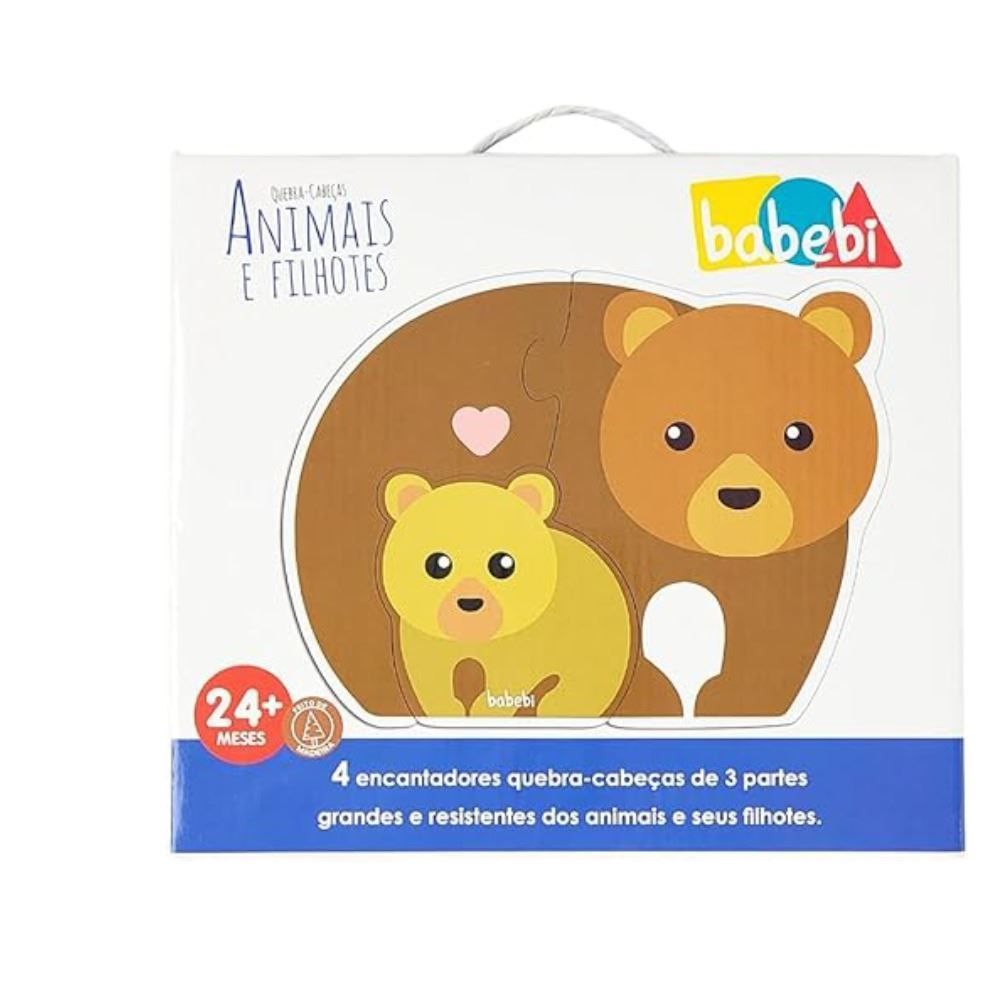 Quebra-Cabeça Baby Animais E Filhotes - Brinquedos Babebi