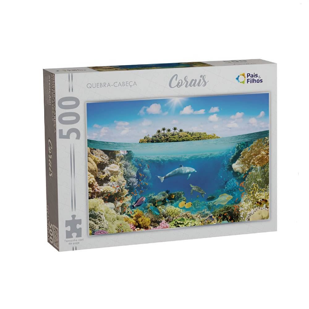 Quebra-Cabeça Corais Premium 500 Peças Gala - 791653