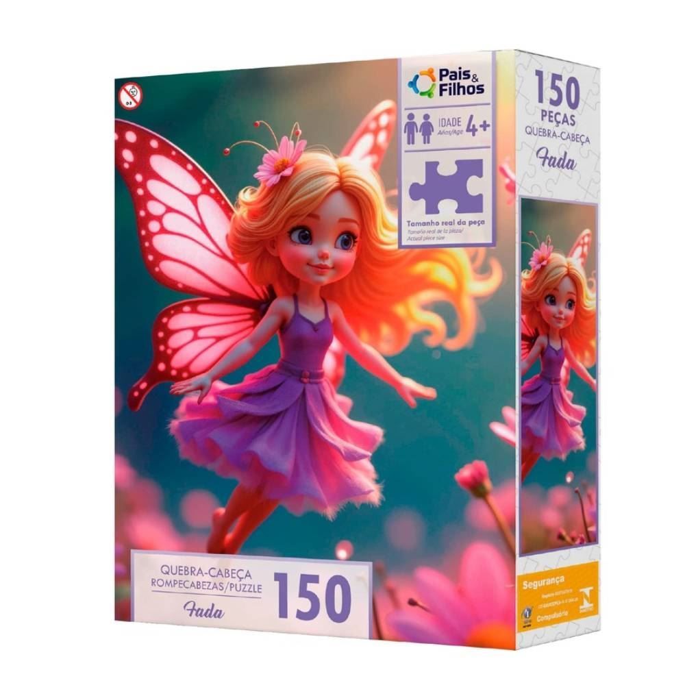 Quebra-Cabeça Mundo Fada 150 Peças Pais & Filhos - 793010