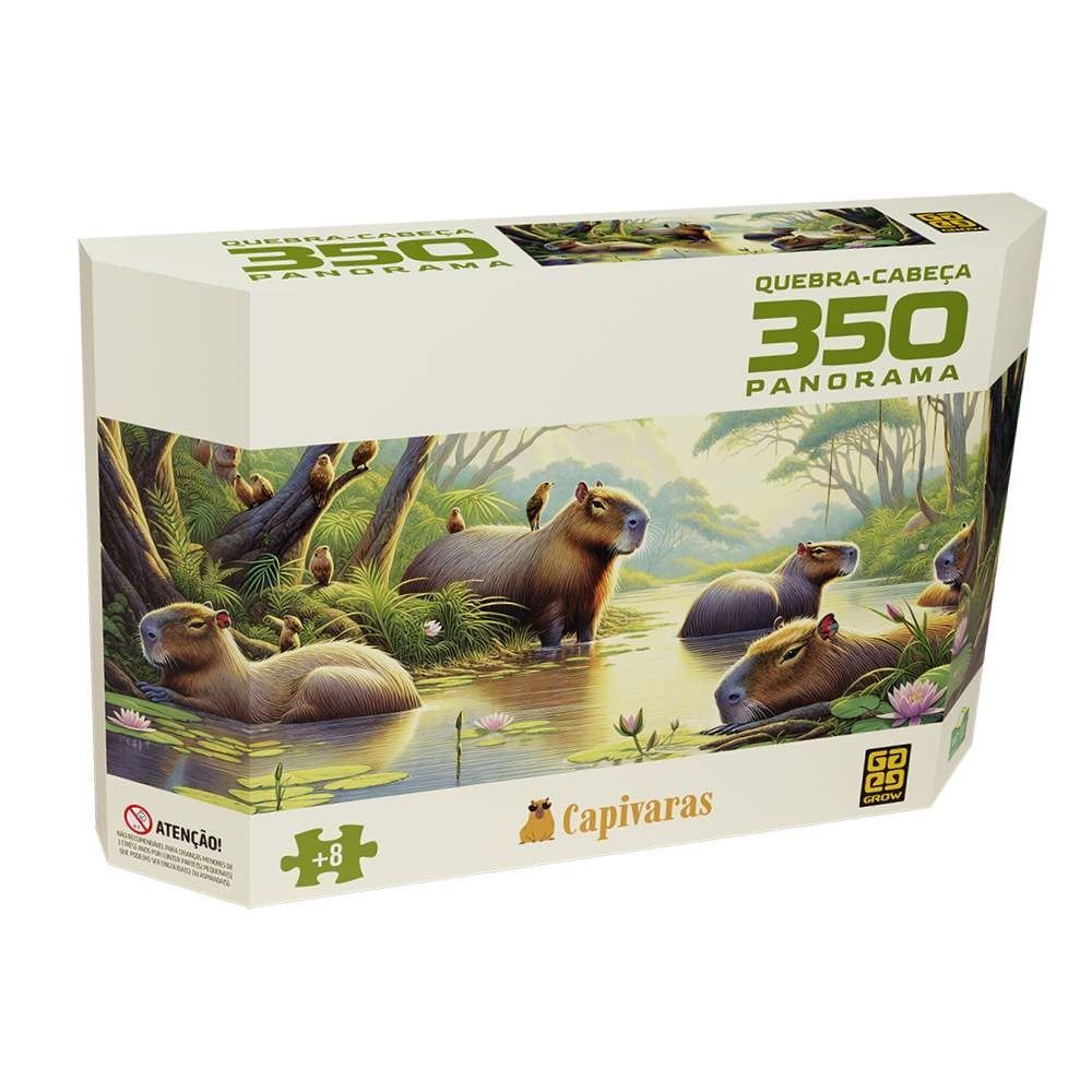 Quebra-Cabeça Panorama 350 Peças Capivaras Grow - 4854